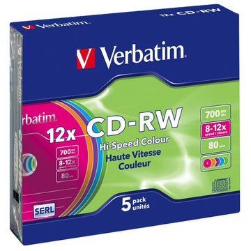 CD-R Verbatim CD-RW Colour 12x