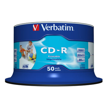 CD-R Verbatim AZO Wide Inkjet Printable 50 Units (50 Units)