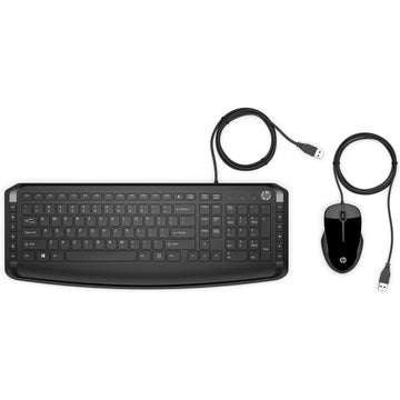 Keyboard and Mouse HP 9DF28AA#ABE Black Spanish Qwerty