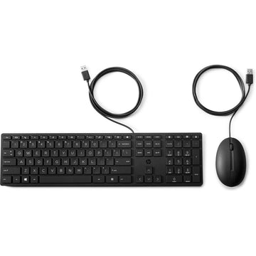 Keyboard and Mouse HP 9SR36AA#ABE 1,8 m Black QWERTY