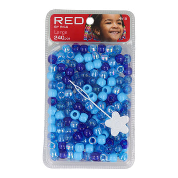 Glass beads Red Kiss Kiss L Blue 240 Pieces