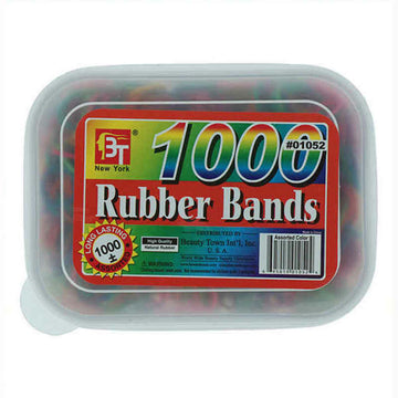 Rubber Hair Bands Beauty Town Assorted/Multi (1000 uds)