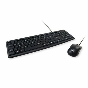 Keyboard and Mouse Equip 245201 Black Spanish Qwerty Spanish