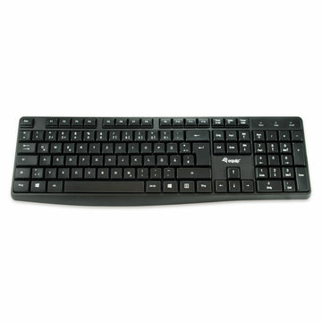 Keyboard Equip 245211 Black Spanish Qwerty