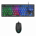 Keyboard with Gaming Mouse Mars Gaming MCPTKLES 3200 dpi RGB Black Spanish Qwerty