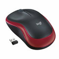 Wireless Mouse Logitech M185 Red Black Black/Red