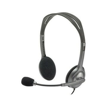 Headphones with Microphone Logitech 981-000593 Grey