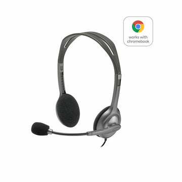 Headphones with Headband Logitech Black Grey (Refurbished A)