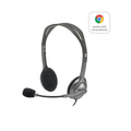 Headphones with Microphone Logitech H111 Black Grey