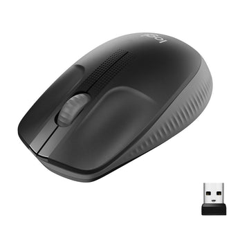 Wireless Mouse Logitech M190 Black Grey