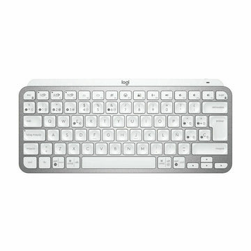 Keyboard Logitech MX Keys Mini Grey Silver Spanish Qwerty QWERTY