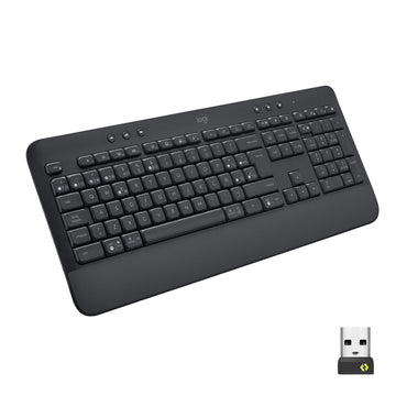 Wireless Keyboard Logitech Signature K650 Spanish Qwerty Black Steel