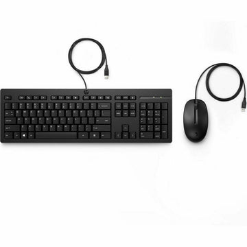 Keyboard and Mouse HP 225 Black Spanish Qwerty