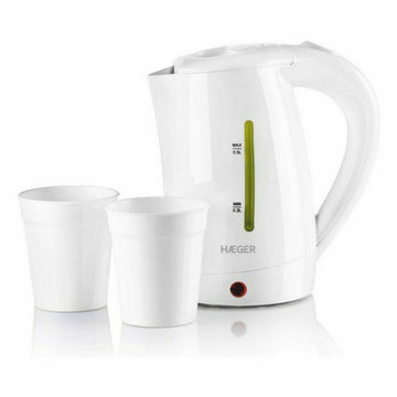 Kettle Haeger EK-10W.015A- White 1100 W Plastic 500 ml