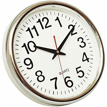 Wall Clock Q-Connect KF15589 White Ø 30 cm Plastic