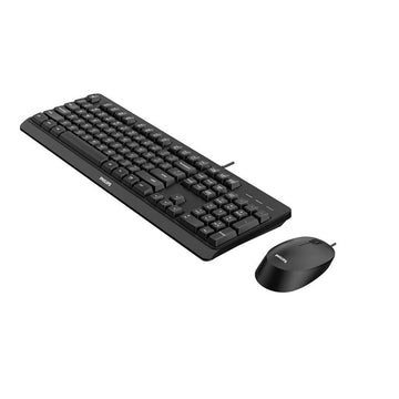 Keyboard and Mouse Philips SPT6207BL/16 Spanish Qwerty Black