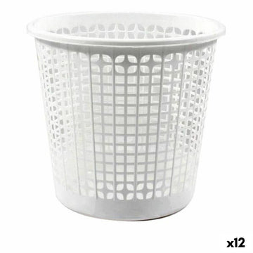 Rubbish bin Dem Office White (12 Units) (ø 27 x 25,5 cm)