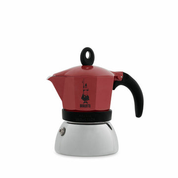 Italian Coffee Pot Bialetti Moka Induction Black Stainless steel Aluminium 200 ml 4 Cups