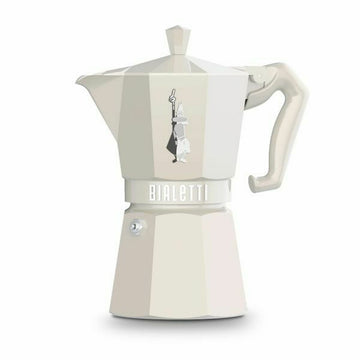 Italian Coffee Pot Bialetti MOKA EXCLUSIVE Cream Aluminium 6 Cups