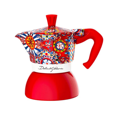 Italian Coffee Pot Bialetti 0005337 Red Aluminium 2 Cups