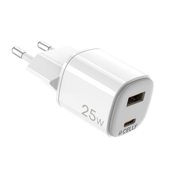 Wall Charger Celly UPTC1USB1USBC25 White