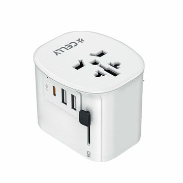 Wall Charger Celly MULTIPLUG30WWH 30 W