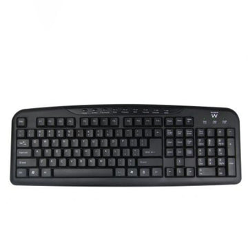 Keyboard Ewent EW3195 Black Spanish Qwerty QWERTZ
