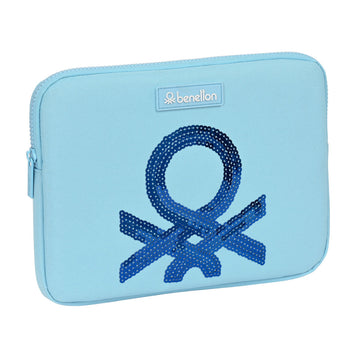 Laptop Cover Benetton Sequins Light Blue (31 x 23 x 2 cm)