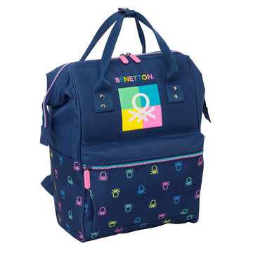 Laptop Backpack Benetton Cool Navy Blue 27 x 40 x 19 cm