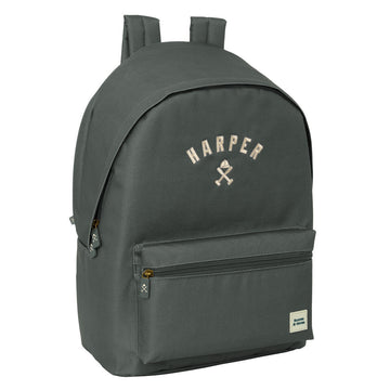 Laptop Backpack Harper & Neyer +usb harper & neyer Grey 31 x 44 x 18 cm