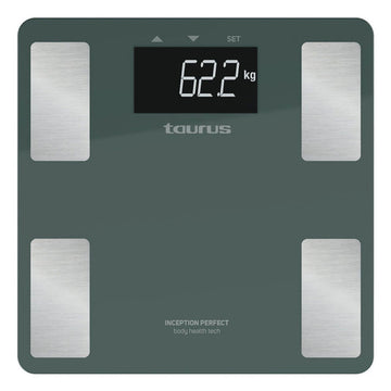 Digital Bathroom Scales Taurus INCEPTION PERFE Blue Green Tempered Glass 180 kg
