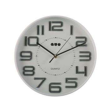 Wall Clock Versa White polypropylene 3,7 x 30 x 30 cm