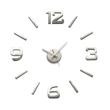 Wall Clock Versa Silver polypropylene