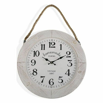 Wall Clock Versa Homemade MDF Wood 5 x 51,5 x 50 cm Grey Vintage