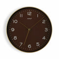 Wall Clock Versa Golden Brown PU (30,5 x 4,3 x 30,5 cm)