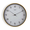 Wall Clock Versa Wood White 30,5 x 4,3 x 30,5 cm Quartz Polyurethane