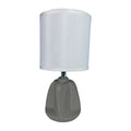 Schreibtischlampe Versa Adam Grey Ceramic Textile (13 x 29 x 10,5 cm)