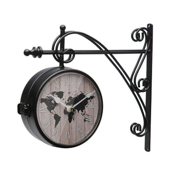 Wall Clock Versa World Map Metal 8 x 27 x 31,5 cm