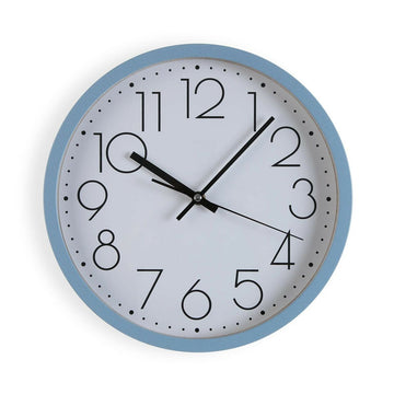 Wall Clock Versa Blue Wood 4,2 x 30 x 30 cm