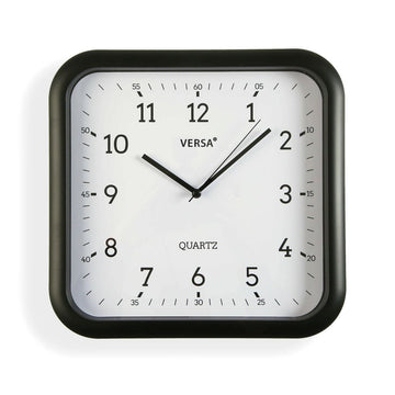 Wall Clock Versa Black Plastic Quartz 3,5 x 28,5 x 29,5 cm