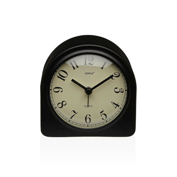 Table clock Versa Luxa Black Plastic 5,8 x 10 x 10 cm