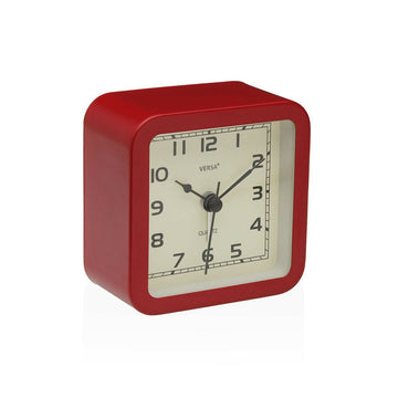 Table clock Versa Alvo Red Plastic 4,5 x 8,5 x 8,5 cm