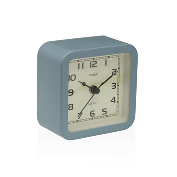 Table clock Versa Alvo Blue Plastic 4,5 x 8,5 x 8,5 cm