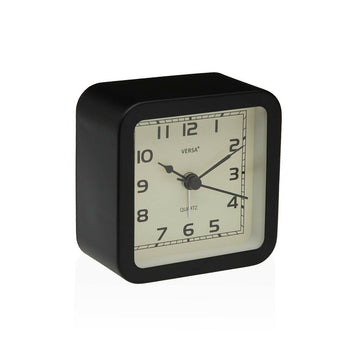 Table clock Versa Alvo Black Plastic 4,5 x 8,5 x 8,5 cm