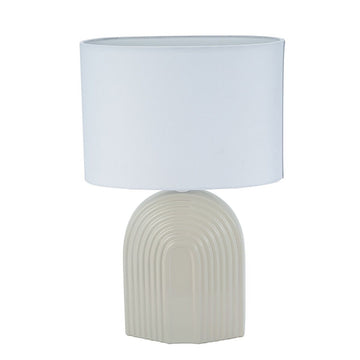 Desk lamp Versa Beige Ceramic 26 x 39 cm