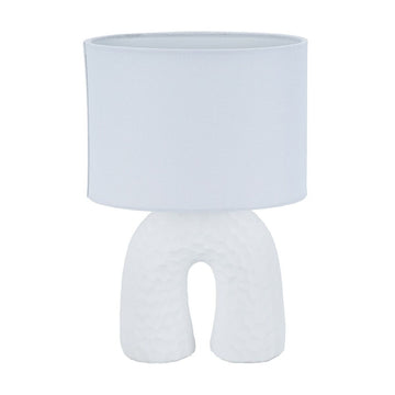 Desk lamp Versa White Ceramic 18 x 28 cm