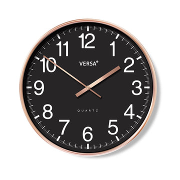 Wall Clock Versa Black Plastic 4,3 x 30 x 30 cm