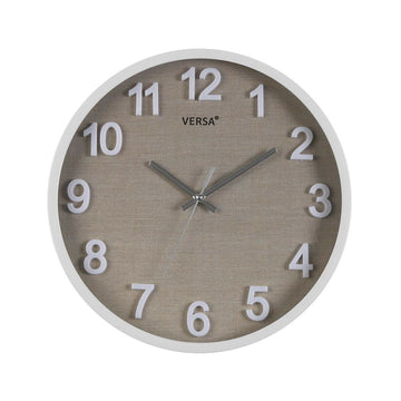 Wall Clock Versa White Plastic 4,5 x 30 x 30 cm