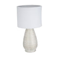 Desk lamp Versa Duna Linen Ceramic 40 W 22 x 43,5 cm