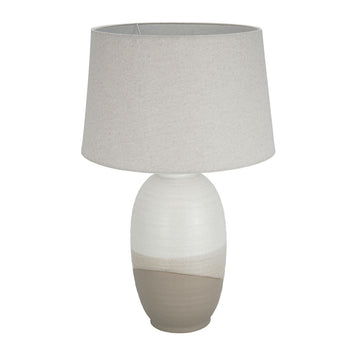 Desk lamp Versa Linen Ceramic 40 W 35 x 55 cm